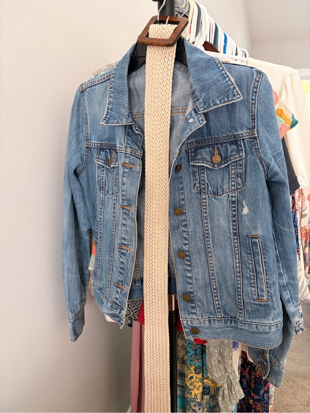 Old Navy Light Blue Denim Jacket for Women